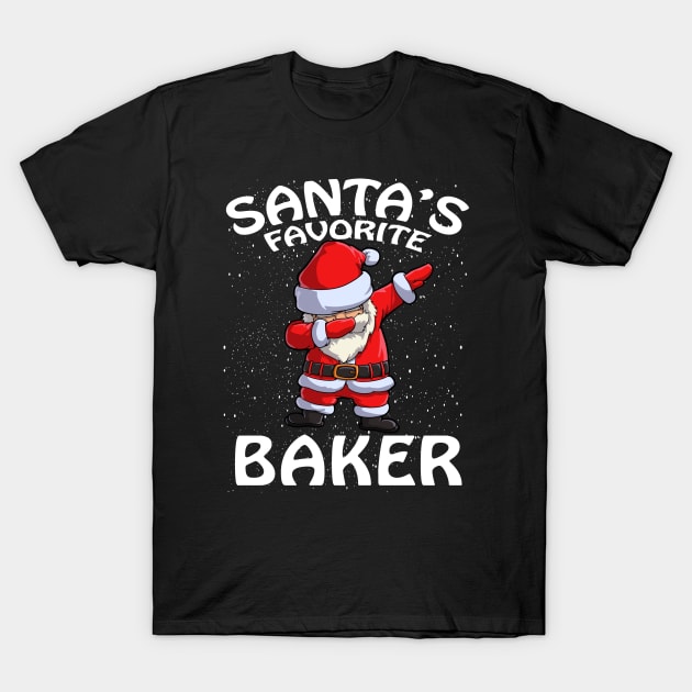 Santas Favorite Baker Christmas T-Shirt by intelus